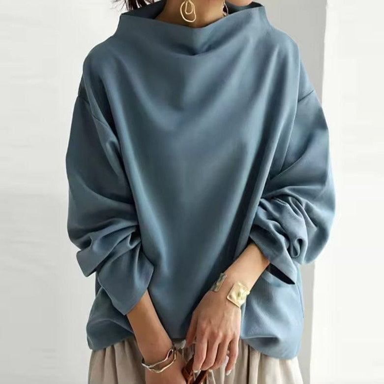 Maniche Lunghe Top Donna | Collo Alto Morbido & Comfort Quotidiano