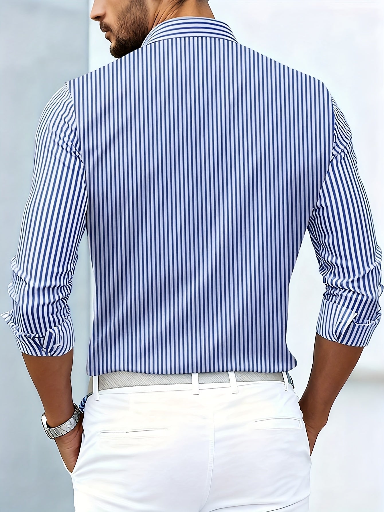 Emerson | Camicia da uomo a righe vintage a maniche lunghe 7