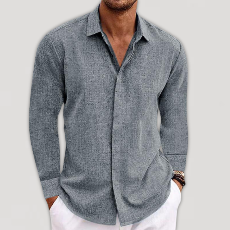 Ernesto - Camicia Di Lino a Maniche Lunghe 0