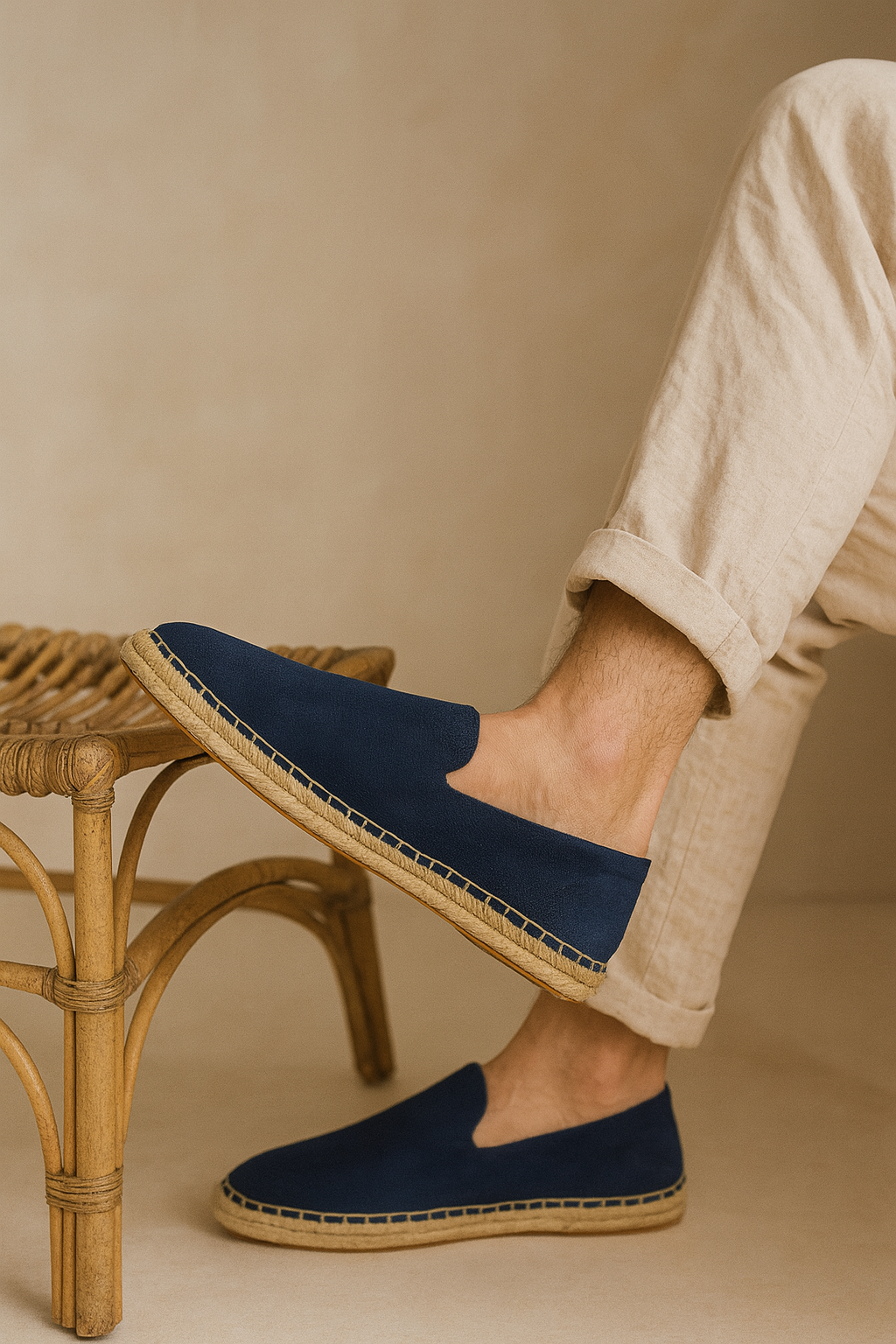 Espadrillas Uomo | Slip-On Estive con Suola in Iuta & Dettaglio Cuoio