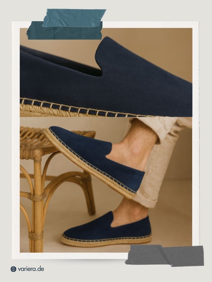 Espadrillas Uomo | Slip-On Estive con Suola in Iuta & Dettaglio Cuoio