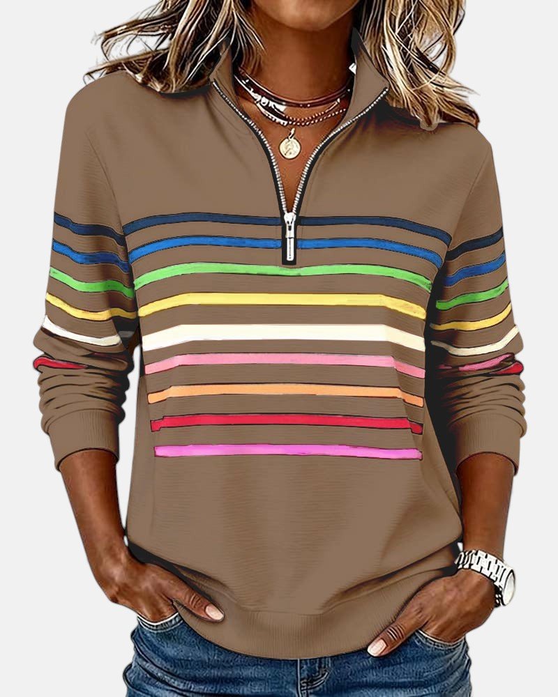 Felpa Donna | Colletto con Zip e Comfort Quotidiano