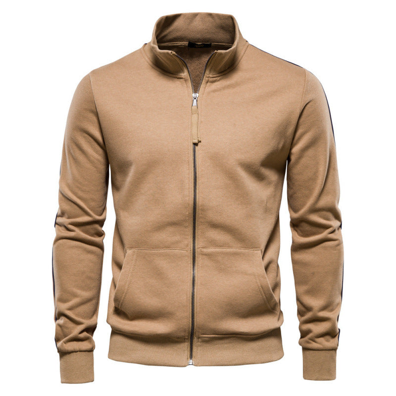Felpa casual e calda da uomo – Giacca con collo alto cerniera e tasche 2
