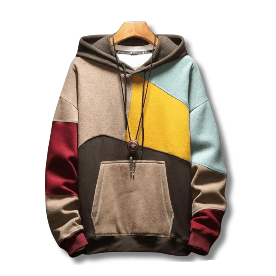 Felpa con cappuccio colorata moderna ed elegante da uomo 1