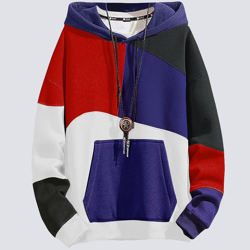 Felpa con cappuccio colorata moderna ed elegante da uomo 10