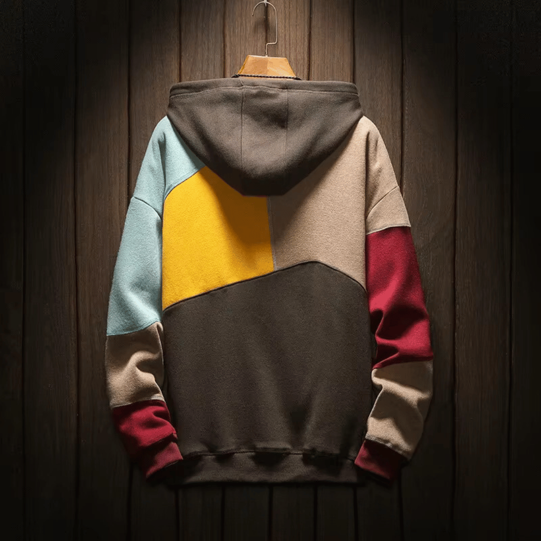 Felpa con cappuccio colorata moderna ed elegante da uomo 4