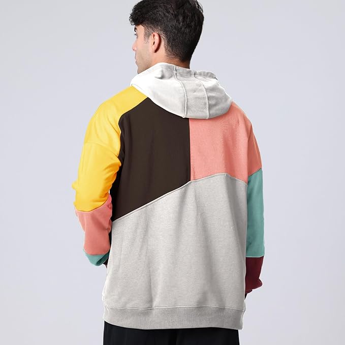 Felpa con cappuccio colorata moderna ed elegante da uomo 8