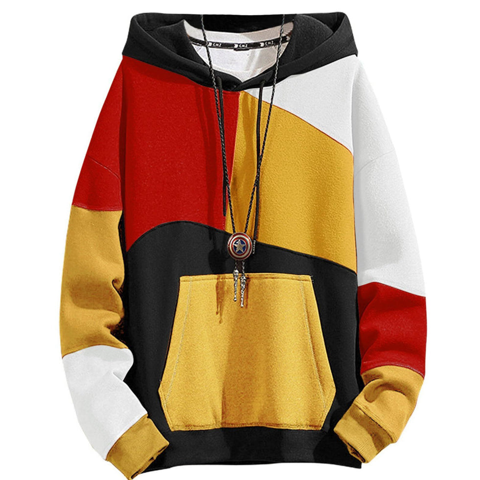 Felpa con cappuccio colorata moderna ed elegante da uomo 9
