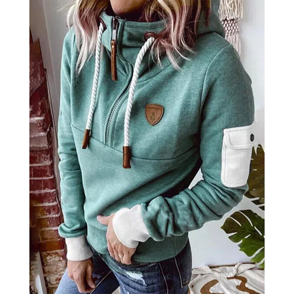 Felpa con cappuccio da donna elegante e morbida - Maglione spesso e confortevole 0