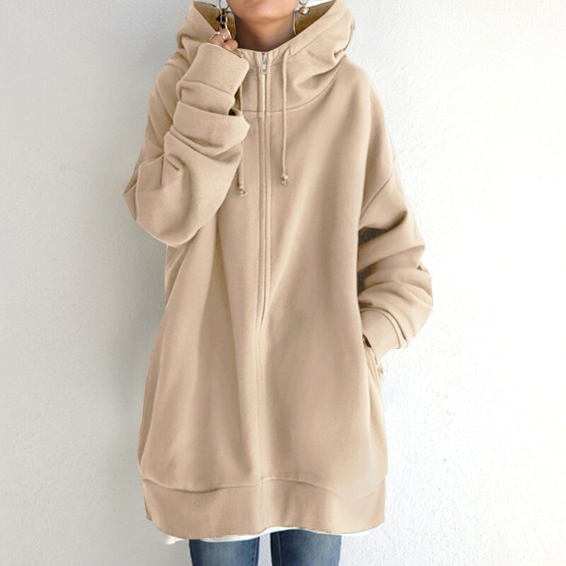 Felpa con cappuccio oversize calda da donna 2