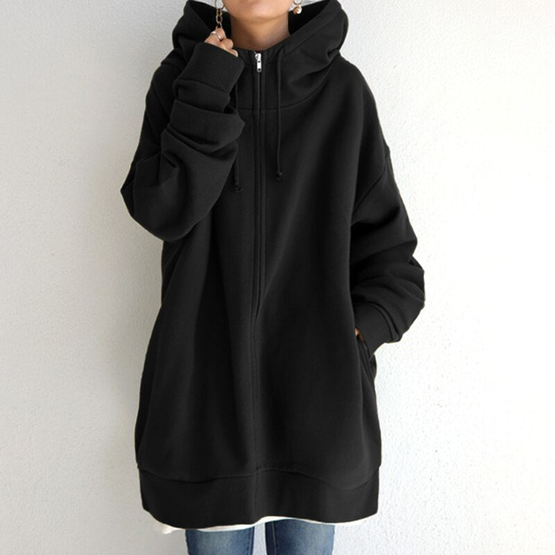 Felpa con cappuccio oversize calda da donna 5