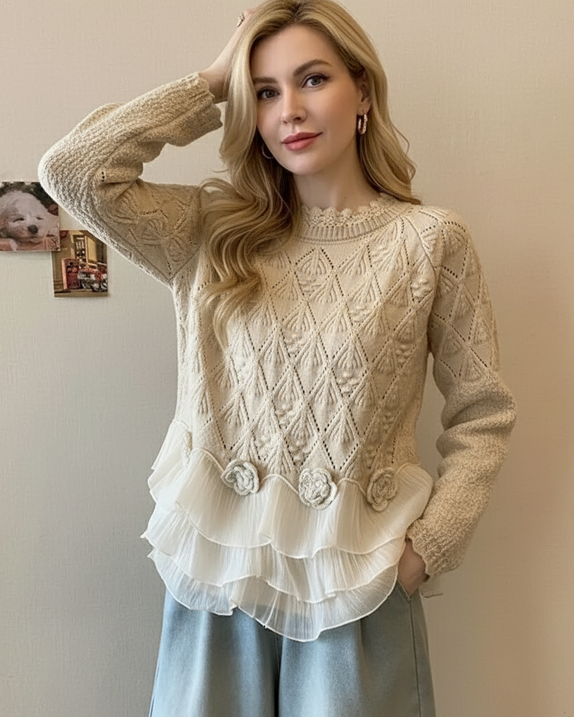 Cardigan Oversize Donna | Con Rouches e Vestibilità Rilassata 1