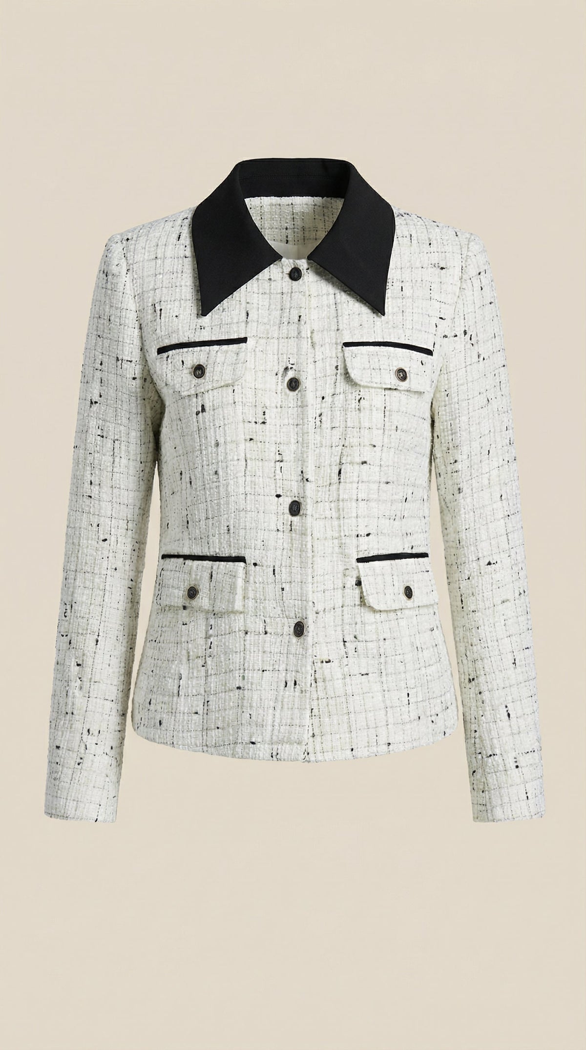 Giacca Donna | Collo a Contrasto ed Eleganza Chic