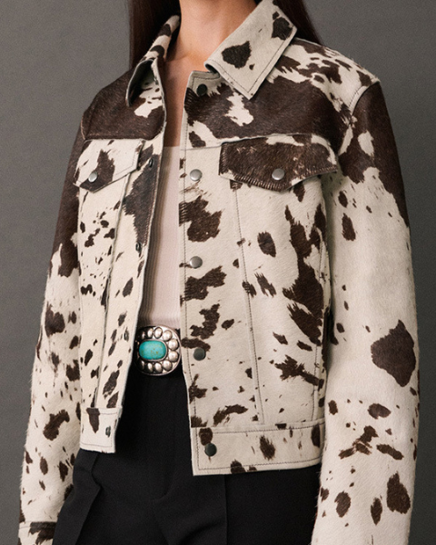 Giacca Donna | Design Trucker con Stampa Animalier
