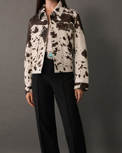 Giacca Donna | Design Trucker con Stampa Animalier