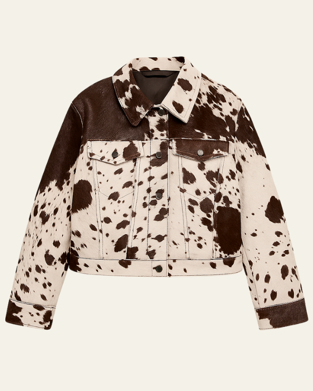 Giacca Donna | Design Trucker con Stampa Animalier
