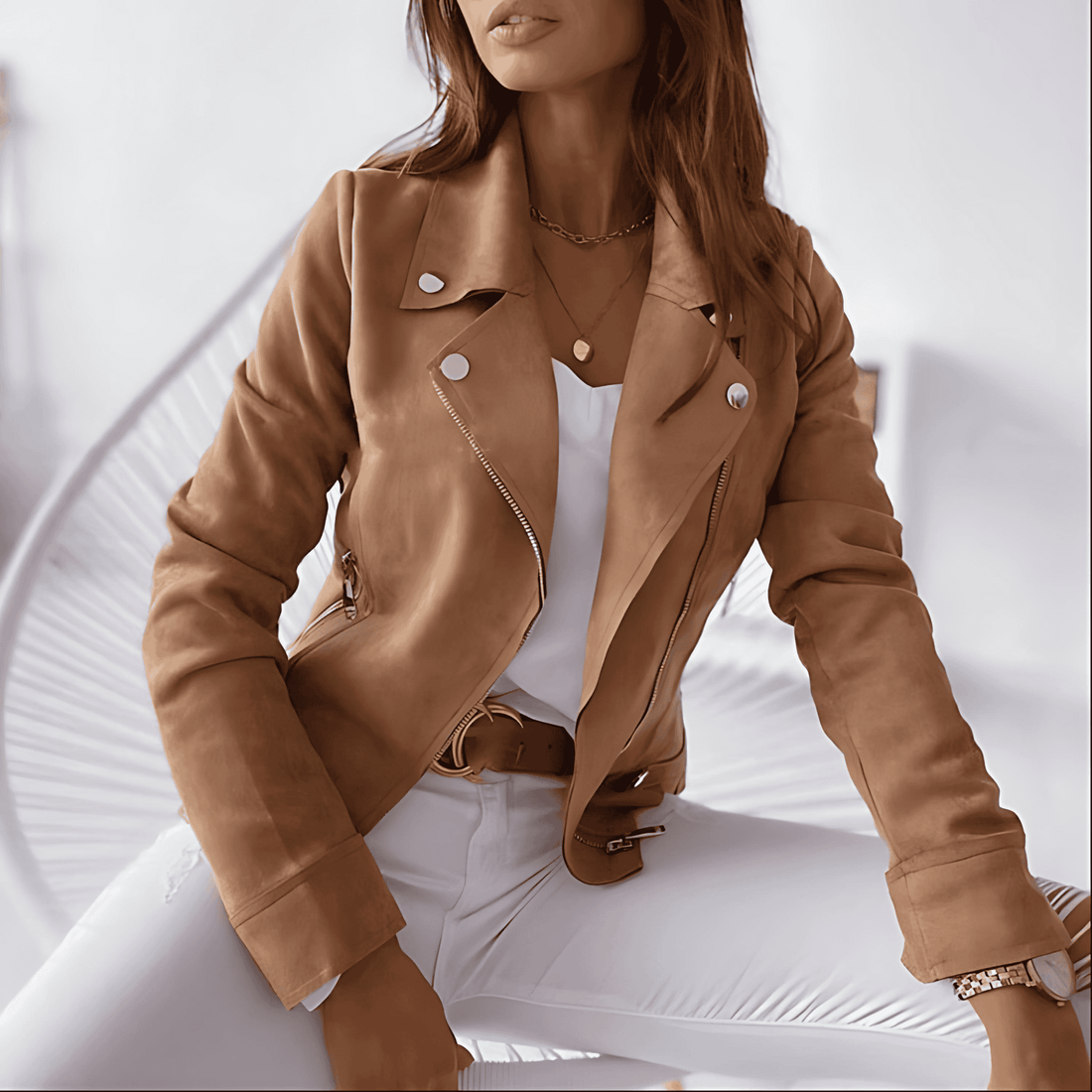 Giacca Donna | Taglio Biker & Zip Asimmetrica