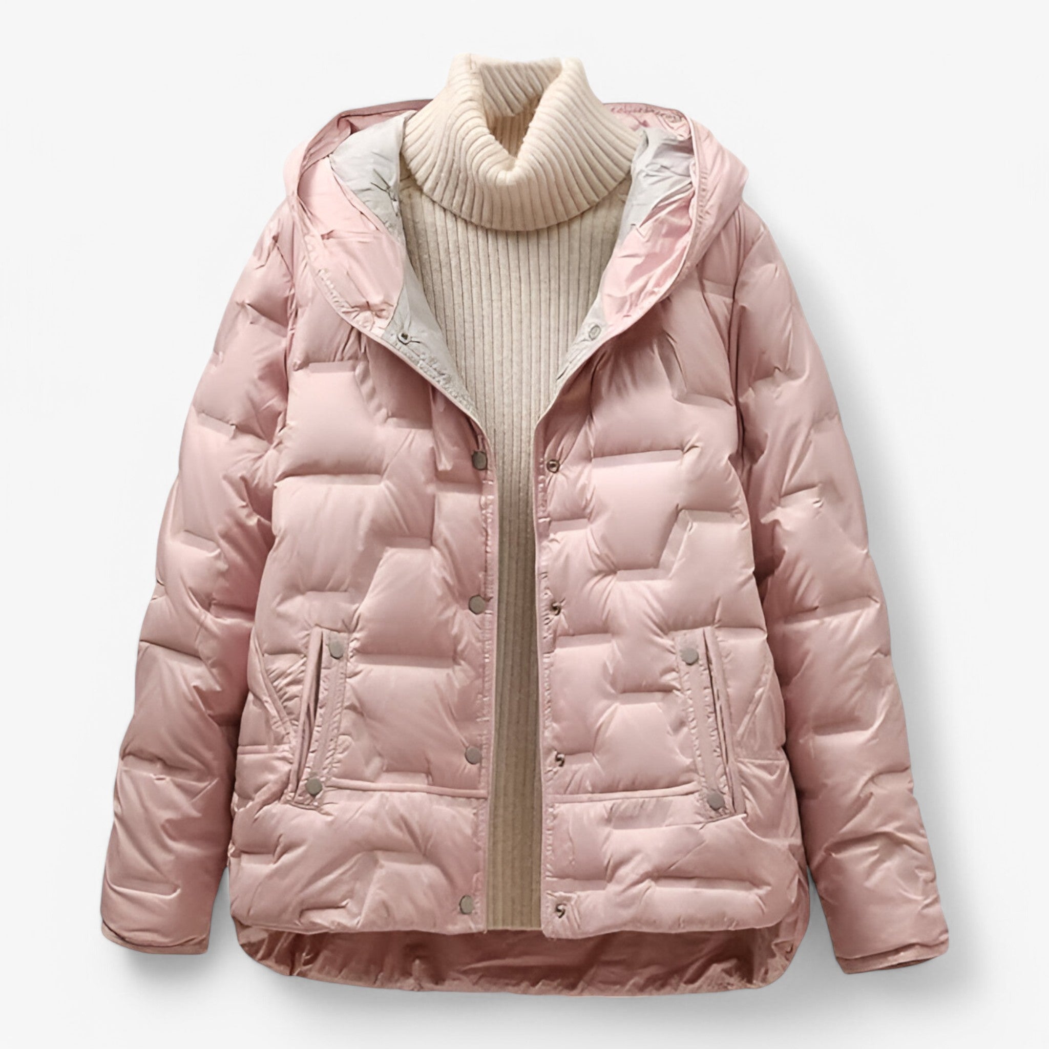 Giacca donna invernale trapuntata con cappuccio removibile