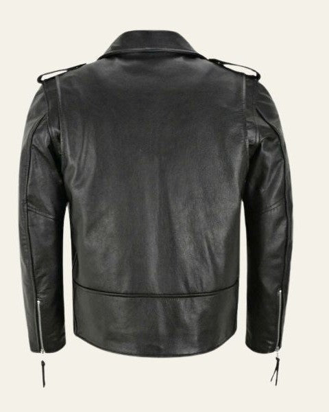 Giacca Uomo | Pelle Vegana con Zip e Colletto