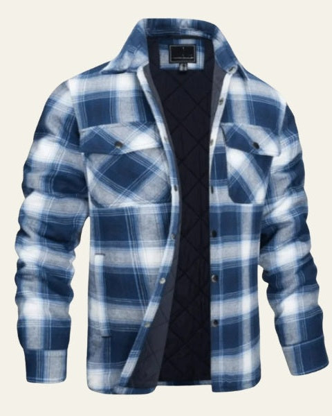 Giacca Camicia Uomo in Flanella Foderata Calda Versatile 0