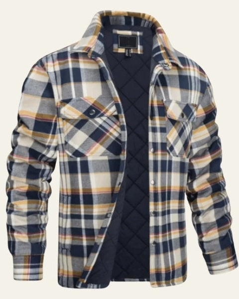 Giacca Camicia Uomo in Flanella Foderata Calda Versatile 3