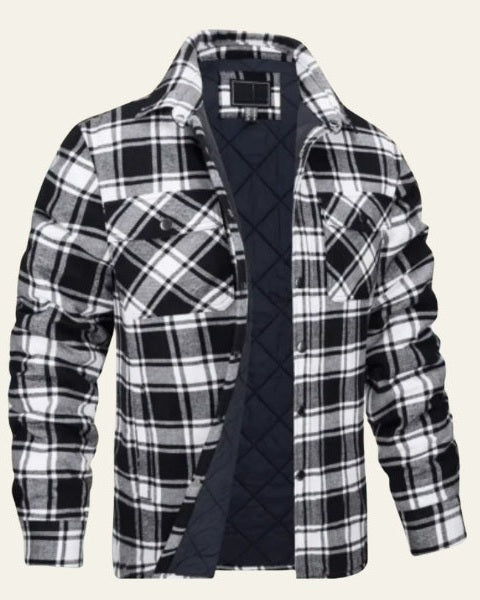 Giacca Camicia Uomo in Flanella Foderata Calda Versatile 5