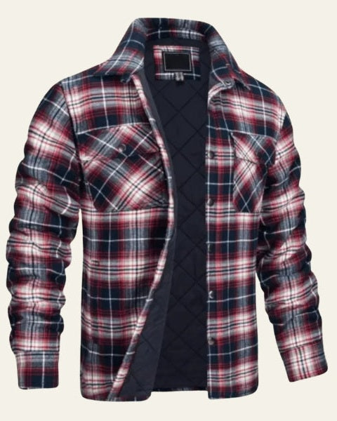 Giacca Camicia Uomo in Flanella Foderata Calda Versatile 6
