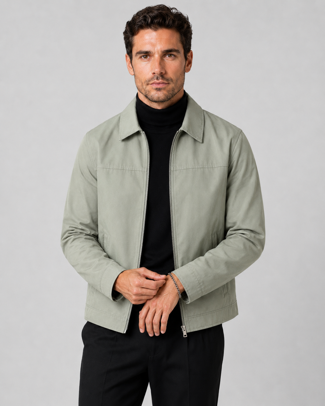 Giacca Harrington Uomo Classica con Zip 3