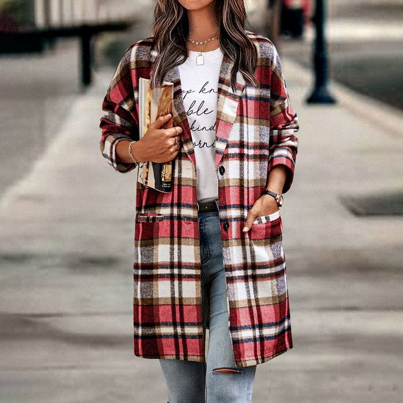 Giacca Regular Fit Donna – Casual, Con Bottoni, Adatta per Autunno e Inverno 1