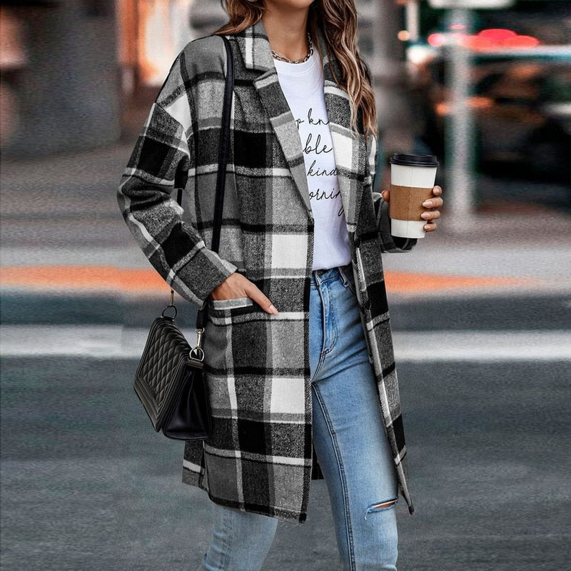 Giacca Regular Fit Donna – Casual, Con Bottoni, Adatta per Autunno e Inverno 3