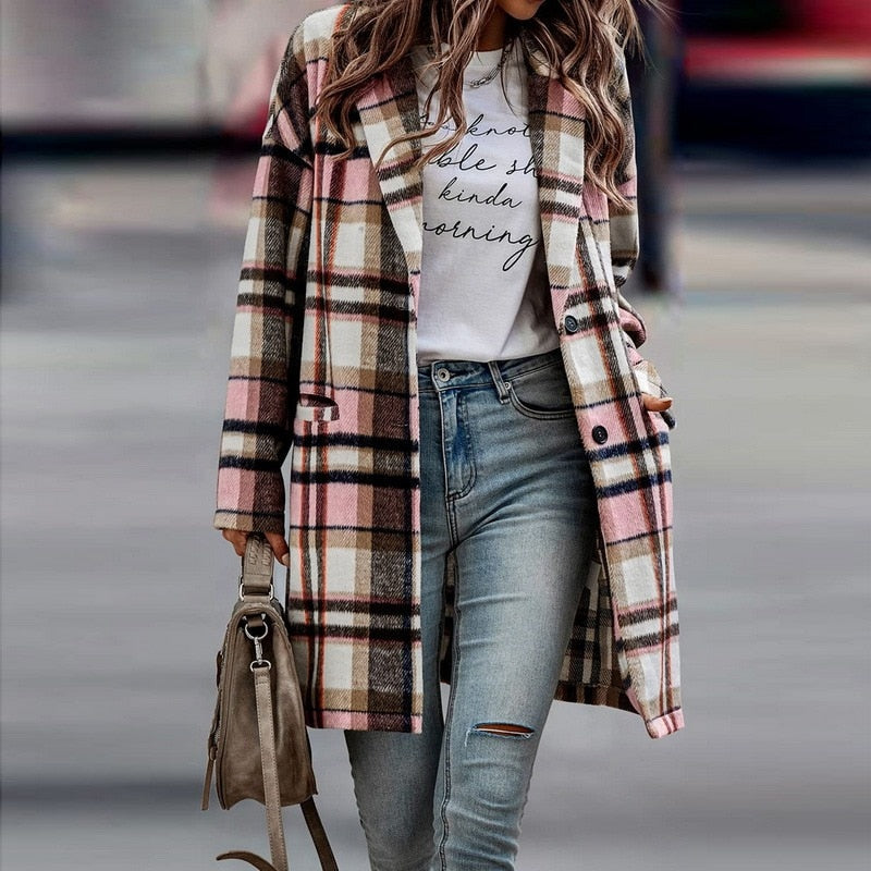 Giacca Regular Fit Donna – Casual, Con Bottoni, Adatta per Autunno e Inverno 5