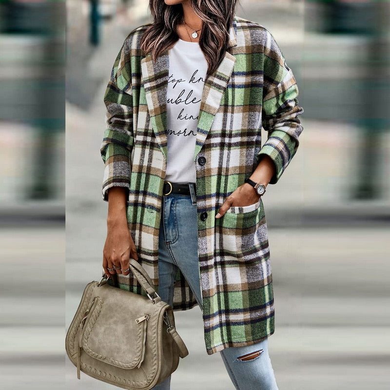 Giacca Regular Fit Donna – Casual, Con Bottoni, Adatta per Autunno e Inverno 6