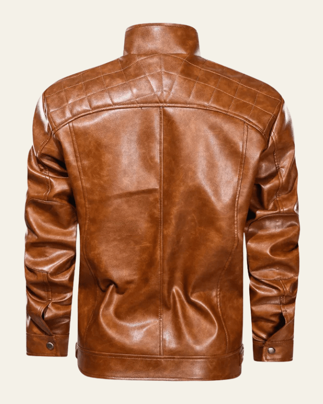 Giacca Uomo da Moto in Ecopelle Premium Stile Biker Comoda 1