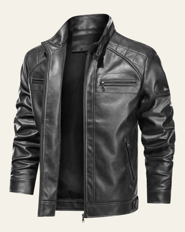 Giacca Uomo da Moto in Ecopelle Premium Stile Biker Comoda 2