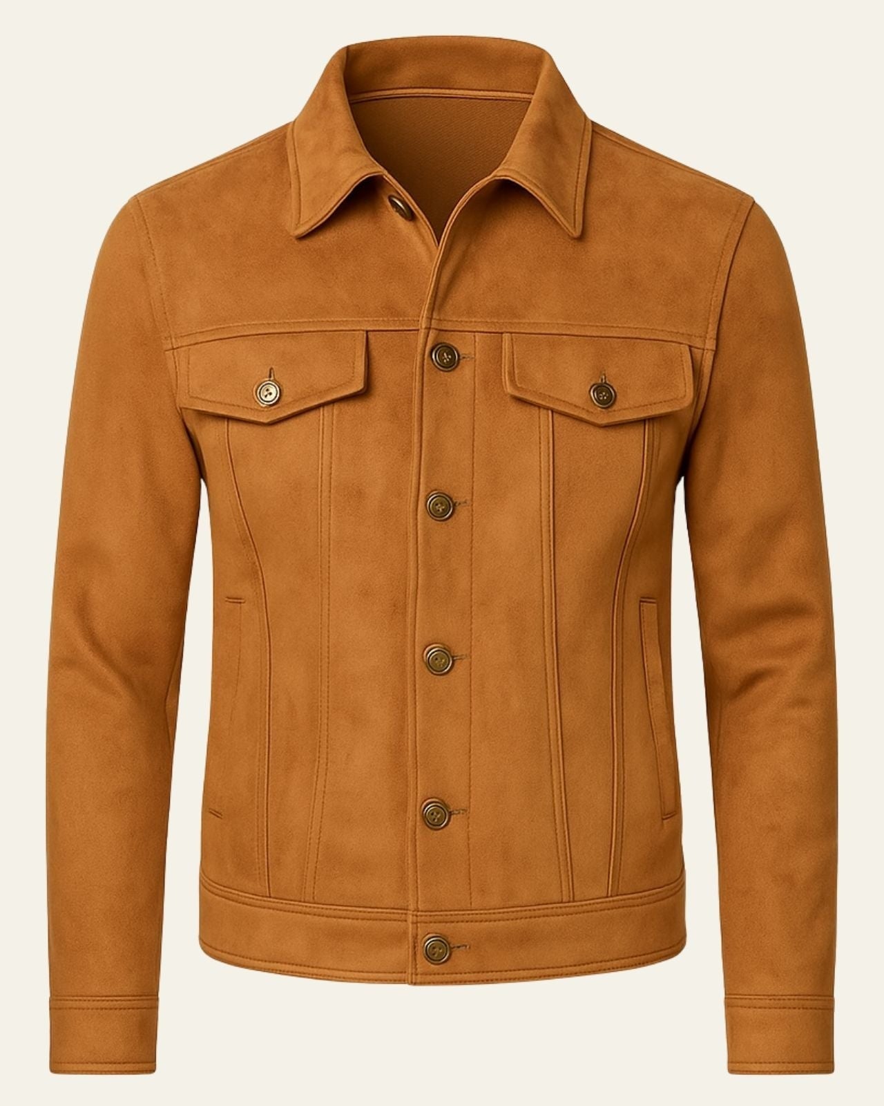 Giacca Uomo in Camoscio con Revers Look Sobrio Raffinato 0