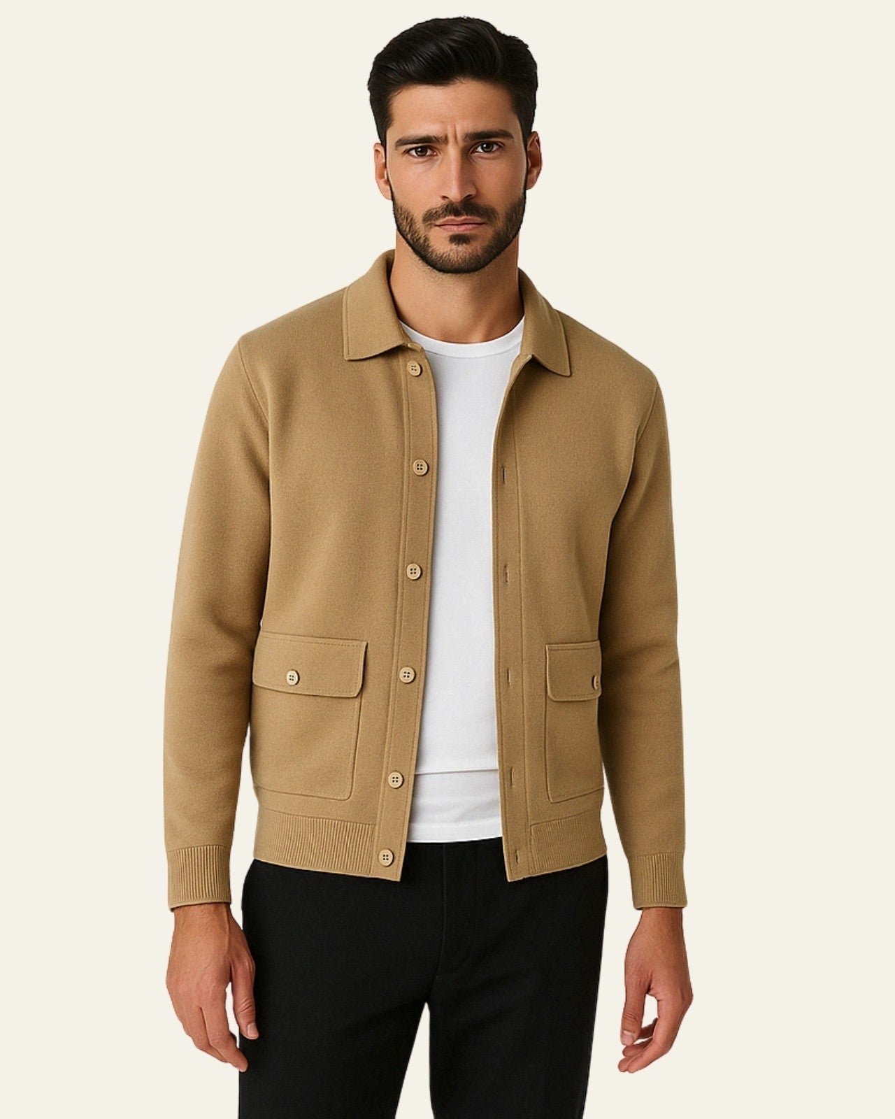 Giacca Uomo in Cashmere di Lusso Morbida Calda Taglio Slim 3
