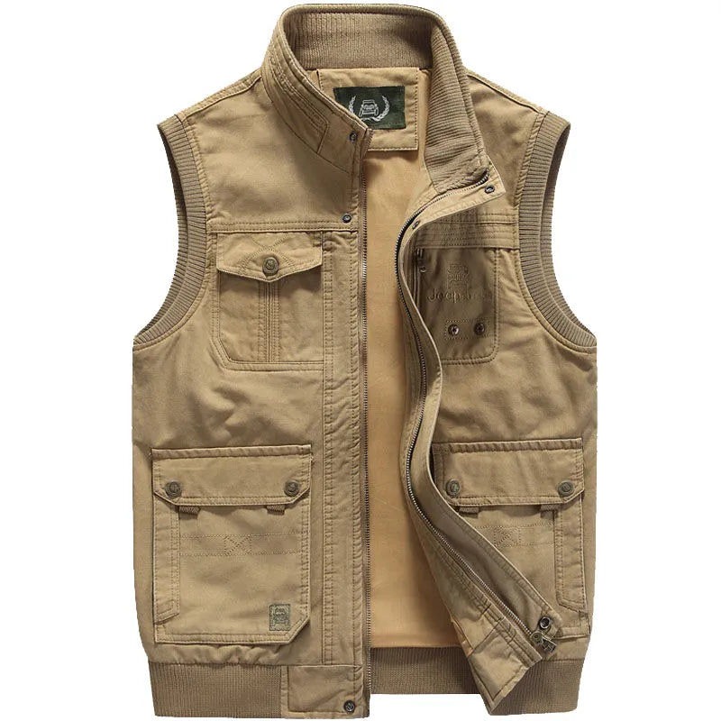 Gilet Uomo | Multitasche con Colletto Alto e Zip