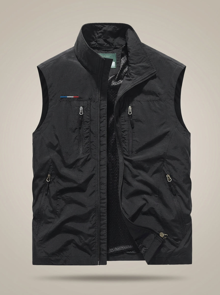 Gilet Slim Fit da Uomo – Con Zip e Tasche, Adatto per Primavera e Autunno 7