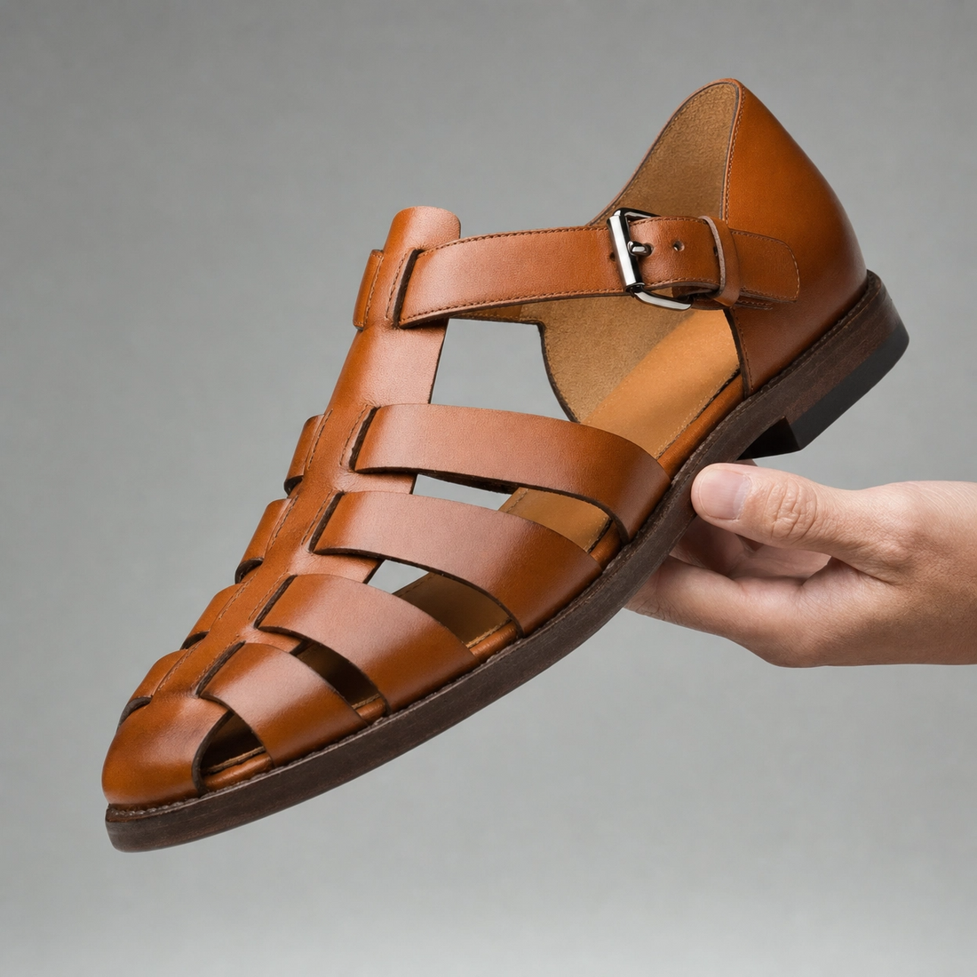 Giorgio — Sandalo Artigianale in Pelle Intrecciata 0