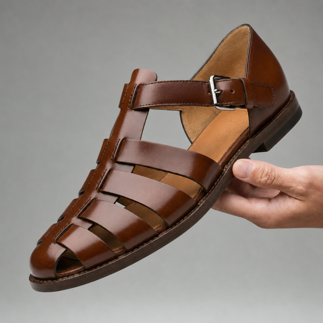Giorgio — Sandalo Artigianale in Pelle Intrecciata 3