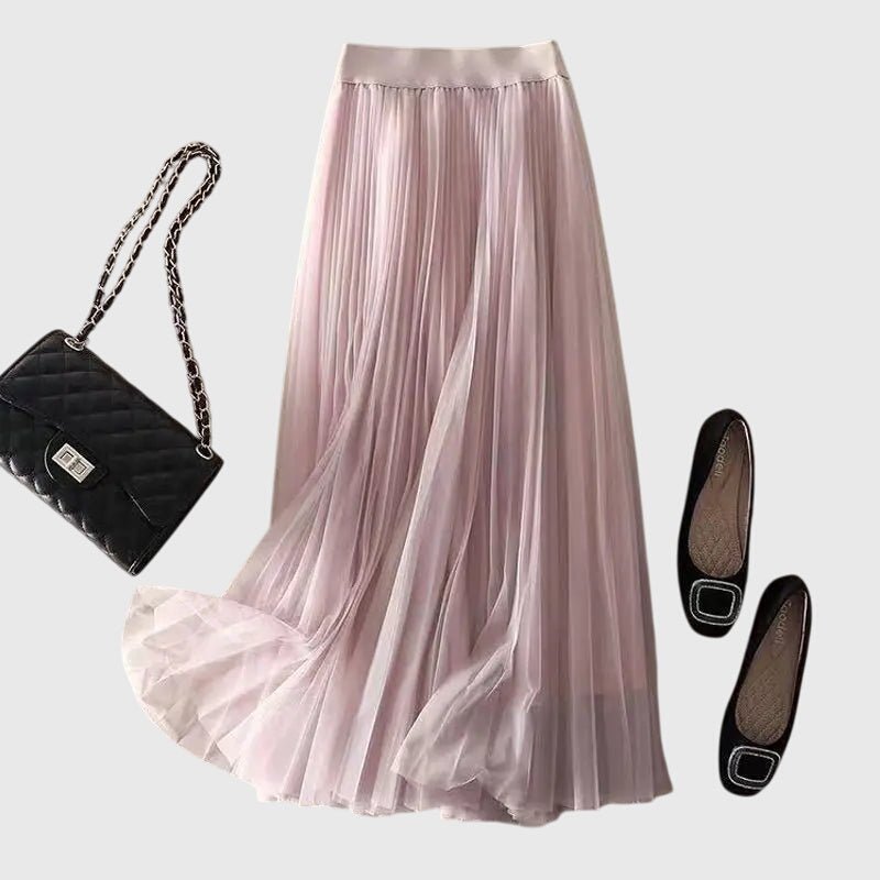 Gonna Donna in Tulle | Plissettata & Vita Alta Elasticizzata