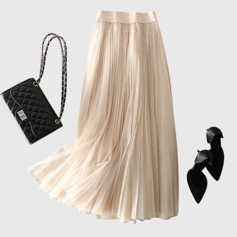 Gonna Donna in Tulle | Plissettata & Vita Alta Elasticizzata