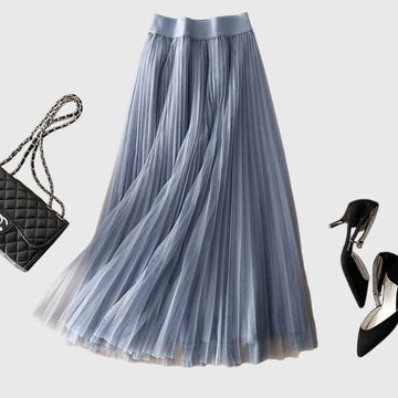 Gonna Donna in Tulle | Plissettata & Vita Alta Elasticizzata