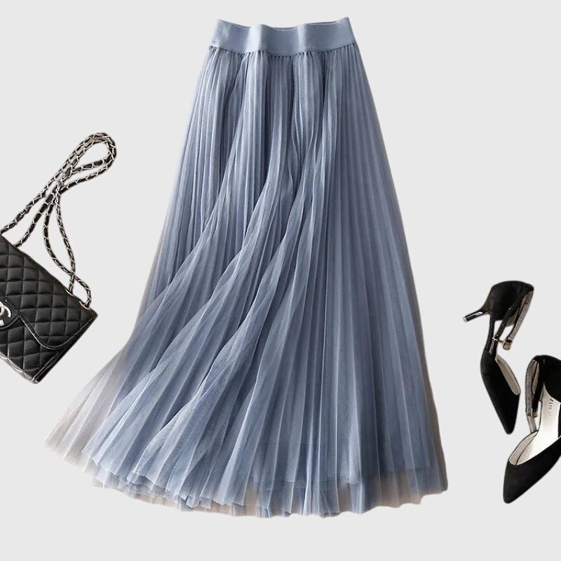 Gonna Donna in Tulle | Plissettata & Vita Alta Elasticizzata