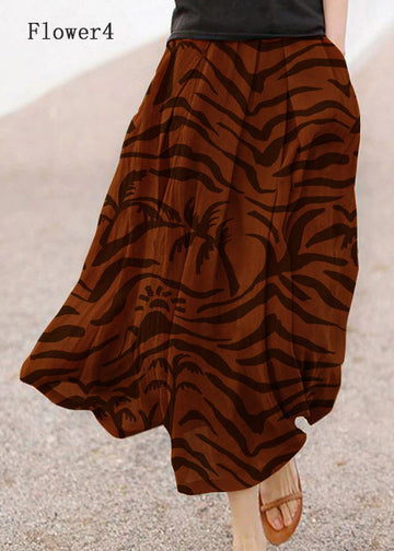 Gonna Estiva Donna | Lunga con Stampa Tropicale & Vita Elastica