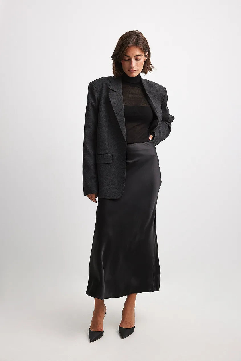 Gonna Midi a Vita Alta per Donne – Adatta per Occasioni Casual e Diverse 1