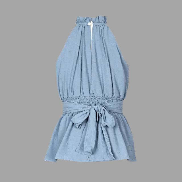 Haltertop per donna con dettaglio unico