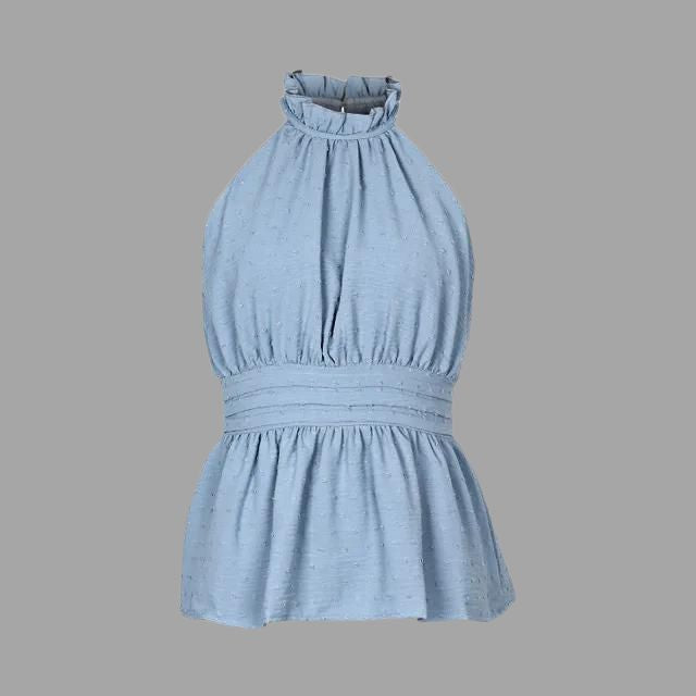 Haltertop per donna con dettaglio unico