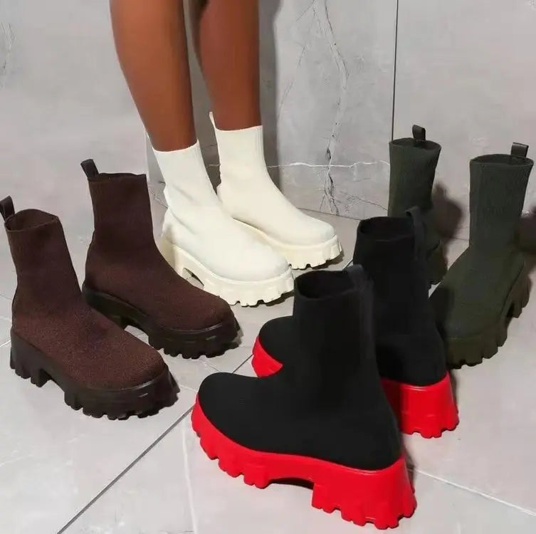 High-Top Sock Boots for Women – Stylish &amp; Comfortable