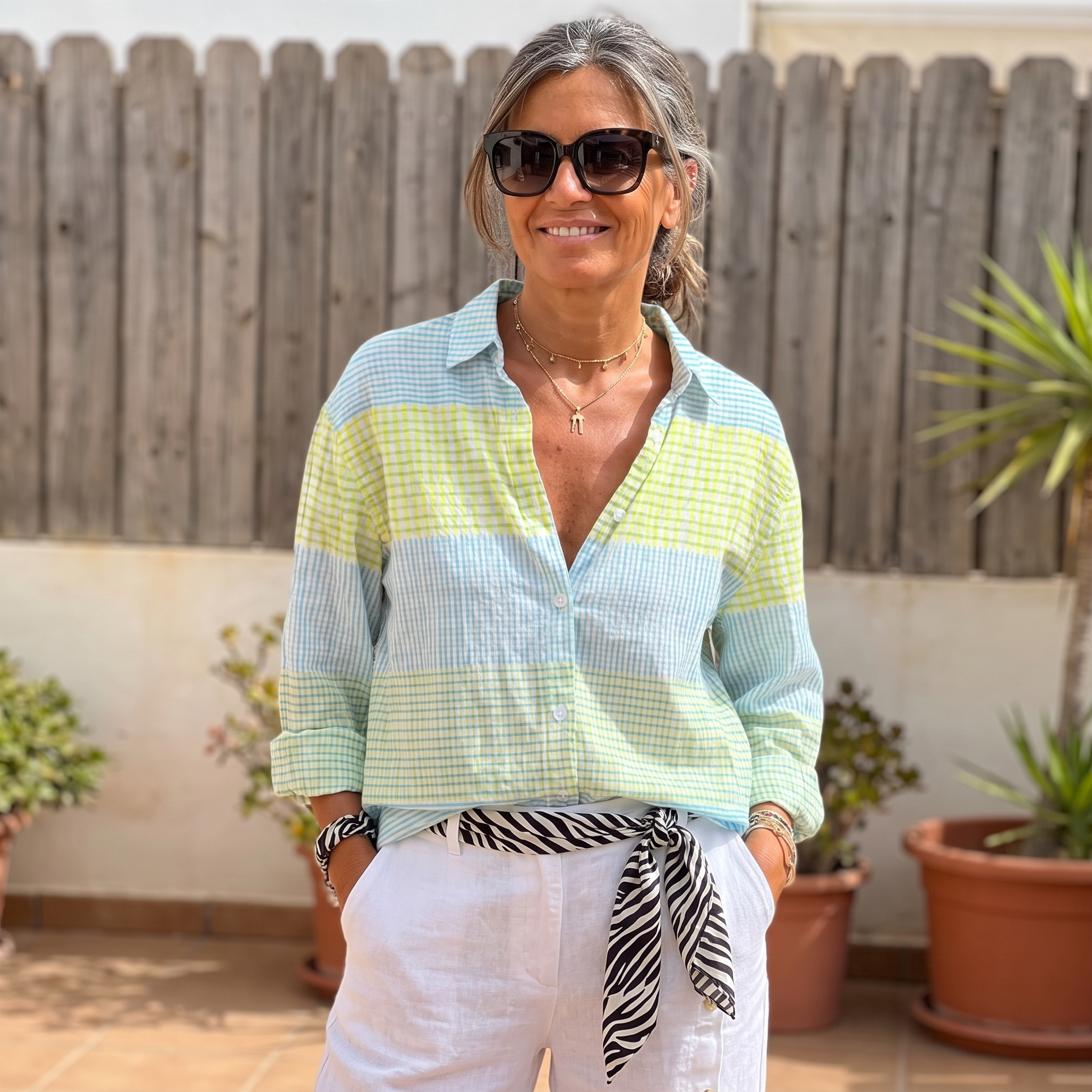 Holly™ | Blusa a Quadretti Pastello 2